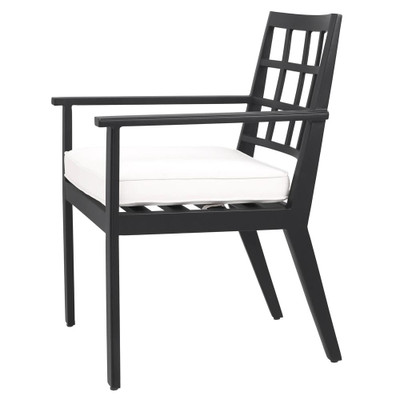 Eichholtz Cap-Ferrat Outdoor Dining Chair - Black Sunbrella Canvas