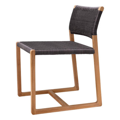 Eichholtz Griffin Outdoor Dining Chair - Natural Teak Grey Weave