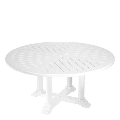 Eichholtz Bell Rive Outdoor Dining Chair - Round L White
