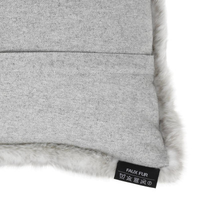 Eichholtz Alaska Scatter Cushion - Faux Fur Light Grey Rect.