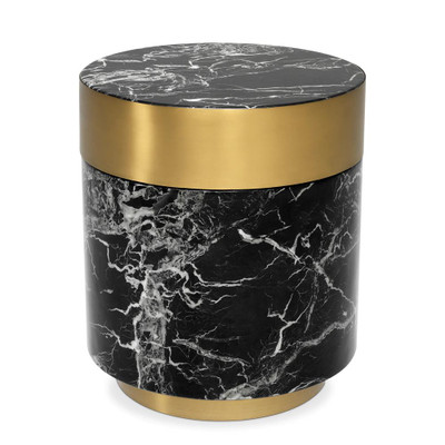 Eichholtz Caron Side Table - Faux Black Marble