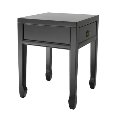 Eichholtz Chinese Side Table - Low Waxed Black