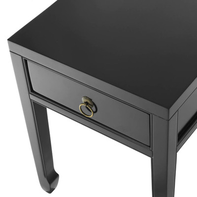 Eichholtz Chinese Side Table - Low Waxed Black