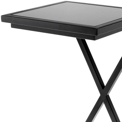 Eichholtz Cross Side Table - Gunmetal