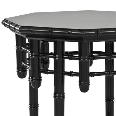 Eichholtz Octagonal Side Table - Piano Black