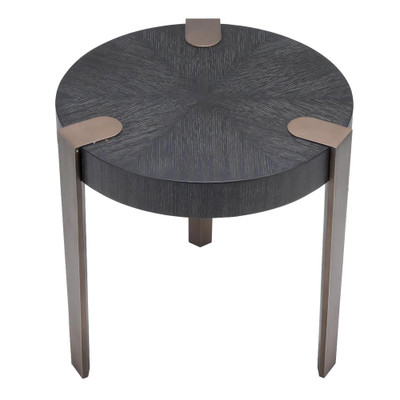 Eichholtz Oxnard Side Table - Charcoal Grey Oak Veneer