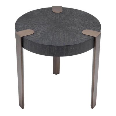 Eichholtz Oxnard Side Table - Charcoal Grey Oak Veneer