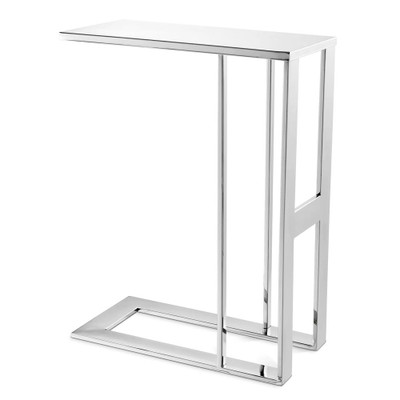 Eichholtz Pierre Side Table - Polished Stainless Steel