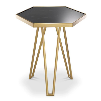 Eichholtz Samson Side Table - Honed Black Marble