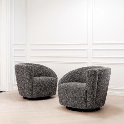 Eichholtz Colin Swivel Chair - Left Cambon Black