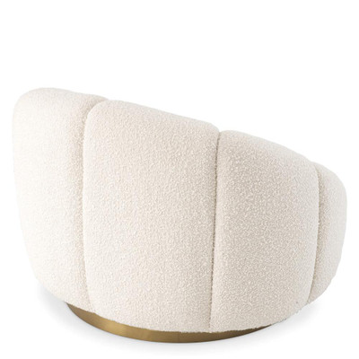 Eichholtz Inger Swivel Chair - Bouclé Cream