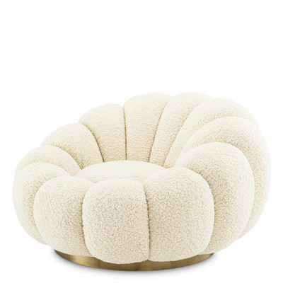 Eichholtz Mello Swivel Chair - Faux Shearling