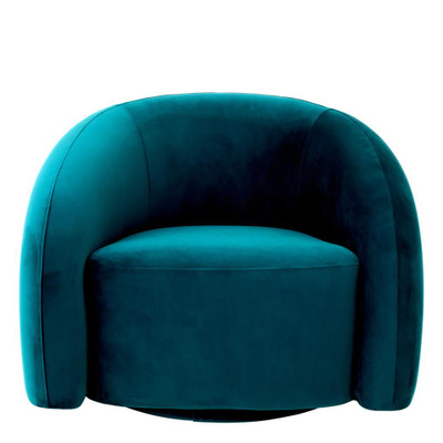 Eichholtz Novelle Swivel Chair - Savona Sea Green Velvet