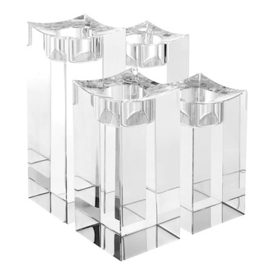 Eichholtz Giancarlo Tealight Holder - High Crystal Glass - Set Of 4