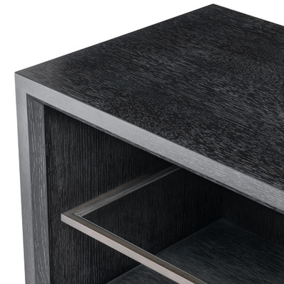 Eichholtz Hennessey TV Cabinet - L Charcoal Grey Oak Veneer