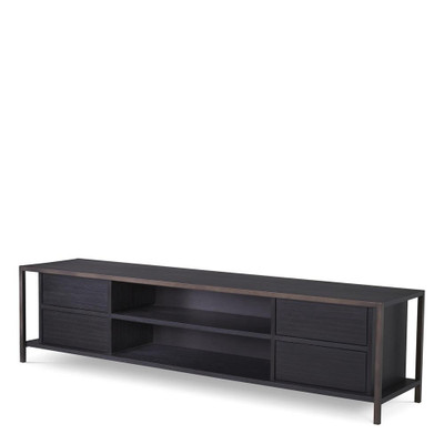 Eichholtz Wilmot TV Cabinet - Charcoal Grey Oak Medium Bronze