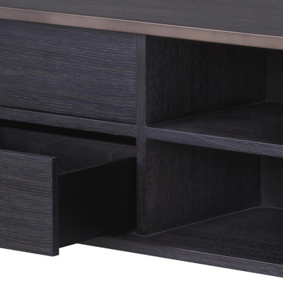 Eichholtz Wilmot TV Cabinet - Charcoal Grey Oak Medium Bronze