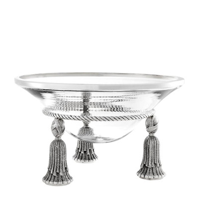Eichholtz Tassel Bowl - Antique Silver Plated
