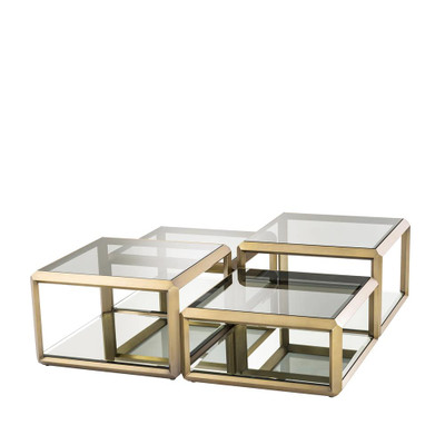 Eichholtz Callum Coffee Table - Brushed Brass - Set Of 4