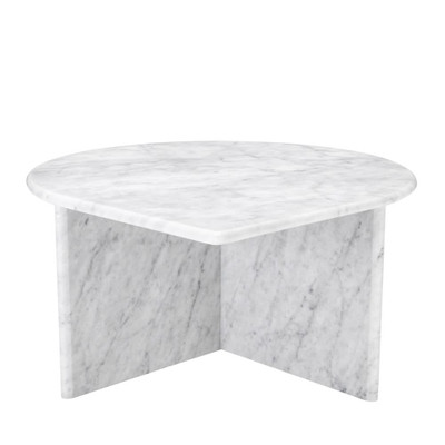 Eichholtz Naples Coffee Table - White Carrera Marble - Set Of 3