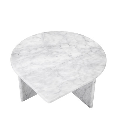 Eichholtz Naples Coffee Table - White Carrera Marble - Set Of 3