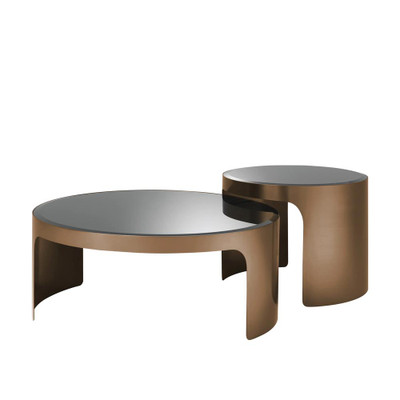 Eichholtz Piemonte Coffee Table - Brush Copper - Set Of 2