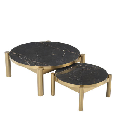 Eichholtz Quest Coffee Table - Brushed Brass - Set Of 2