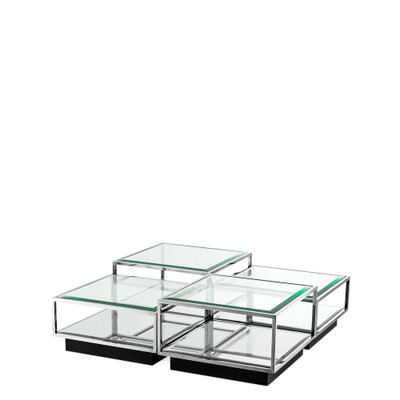 Eichholtz Tortona Coffee Table - Polished Stainless Steel S/4
