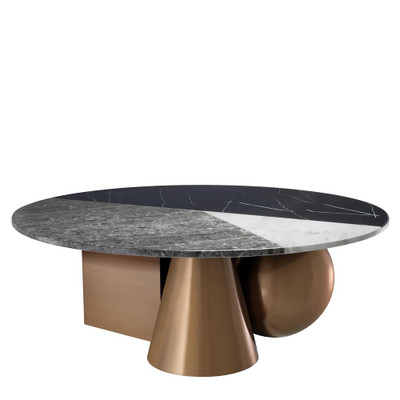 Eichholtz Tricolori Coffee Table - Brushed Copper