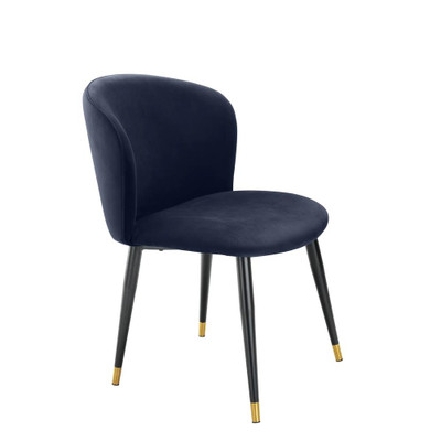 Eichholtz Volante Dining Chair - Savona Midnight Blue Velvet