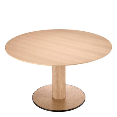 Eichholtz Astro Dining Table - Natural Oak Veneer Bronze