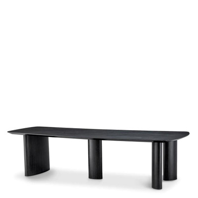 Eichholtz Bergman Dining Table - L Charcoal Grey Oak Veneer