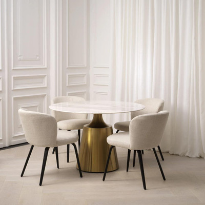 Eichholtz Nathan Dining Table - Brushed Brass