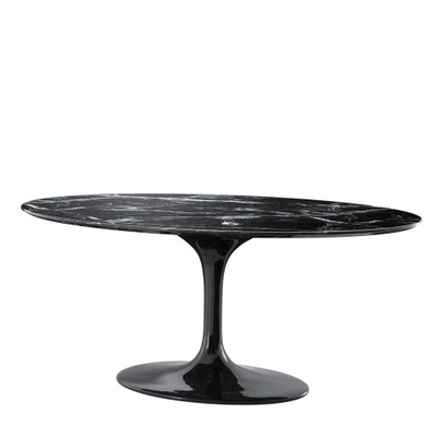 Eichholtz Solo Dining Table - Black Faux Marble