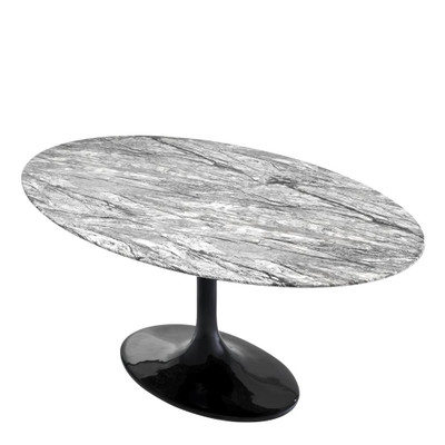 Eichholtz Solo Dining Table - Grey Faux Marble