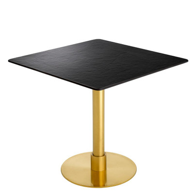 Eichholtz Terzo Dining Table - Square Brushed Brass