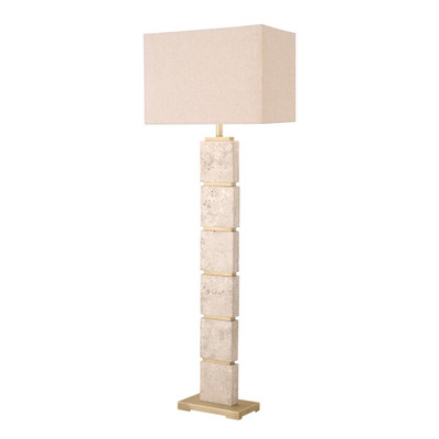 Eichholtz Newton Floor Lamp - Travertine Incl Shade