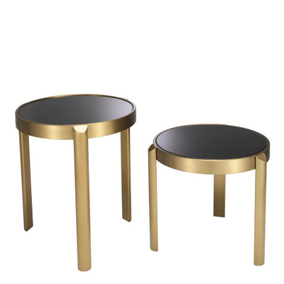 Eichholtz Buena Side Table - Brushed Brass Finish Set Of 2