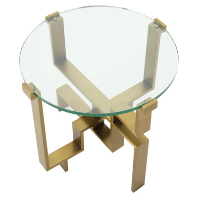 Eichholtz Chuck Side Table - Brushed Brass Finish