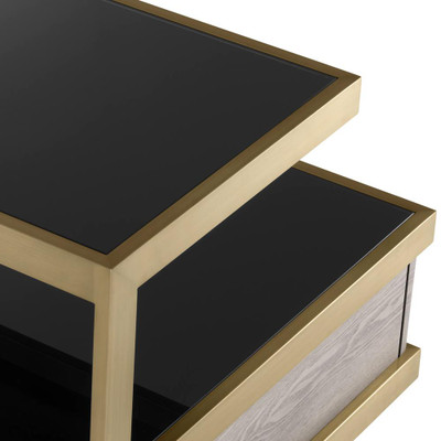 Eichholtz Kuboa Side Table - Brushed Brass Finish