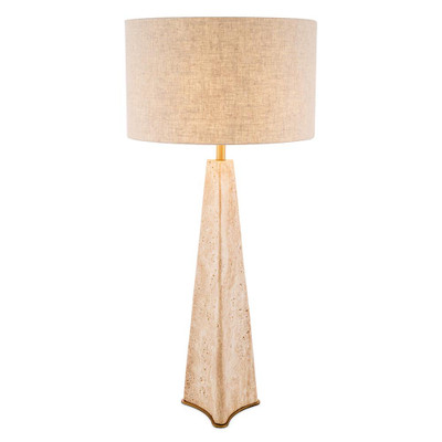 Eichholtz Benson Table Lamp - Travertine Incl Shade