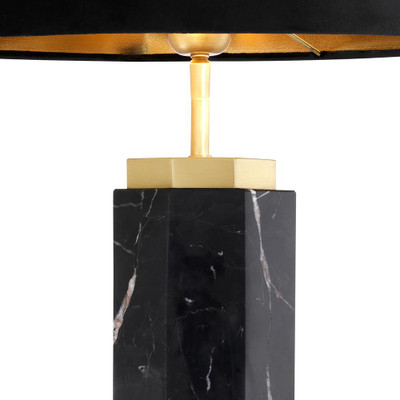 Eichholtz Newman Table Lamp - Black Marble Incl Shade