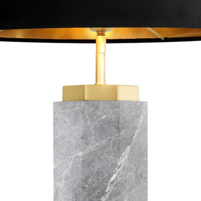 Eichholtz Newman Table Lamp - Grey Marble Incl Shade