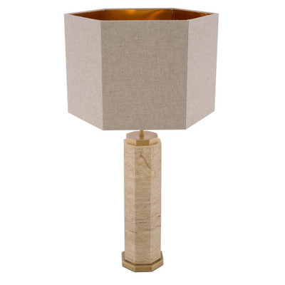 Eichholtz Newman Table Lamp - Travertine Incl Shade