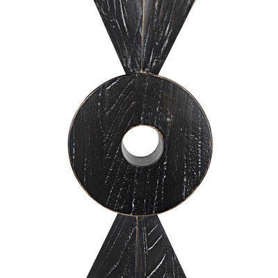 Noir Totem Sculpture - Cinder Black