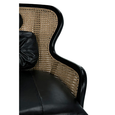 Noir Marabu Chair - Charcoal Black With Leather