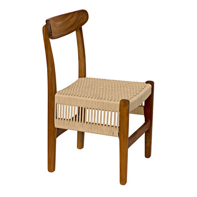 Noir Shagira Chair - Teak With Woven Rope