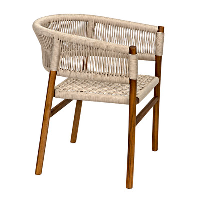 Noir Conrad Chair - Teak With Woven Rope