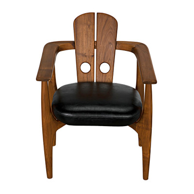 Noir Kato Chair - Teak With Leather