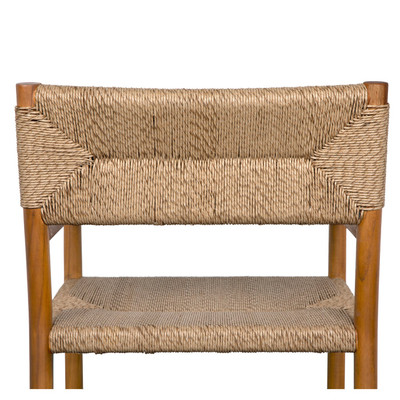 Noir Franco Arm Chair - Teak With Synthetic Woven